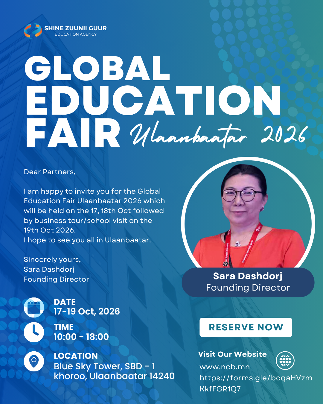 Global education fair 2026 - invitation card